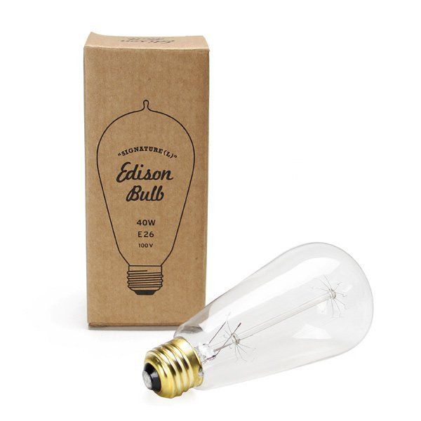 IZ46497S☆Edison Bulb “Signature” L 40W E26 照明 電球 ペンダント