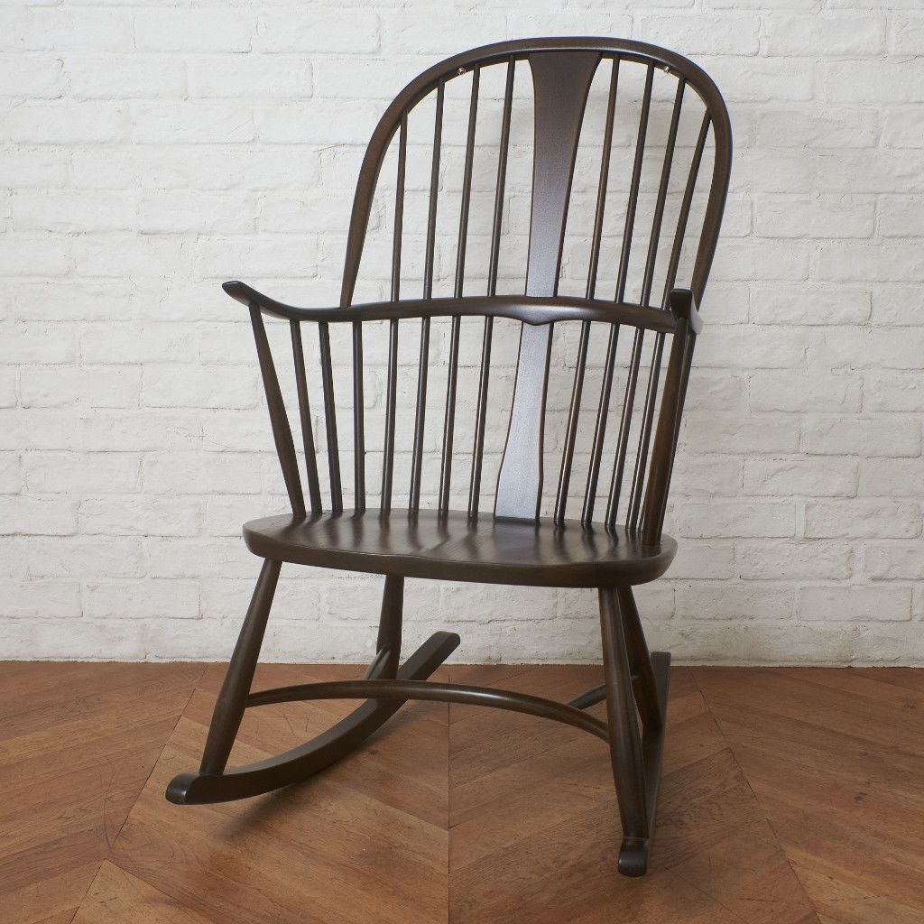 レア ercol チェアメーカーズ ロッキングチェア 英国 ヴィンテージ アーコール ウィンザー 安楽 揺り椅子 イギリス ビンテージ 101681｜rocca rocca