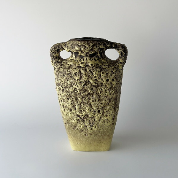西ドイツ Fat lava ヴィンテージ フラワーベース 花器 花瓶 オブジェ ファット ラヴァ German Art Pottery 陶器 アートポタリー 61901