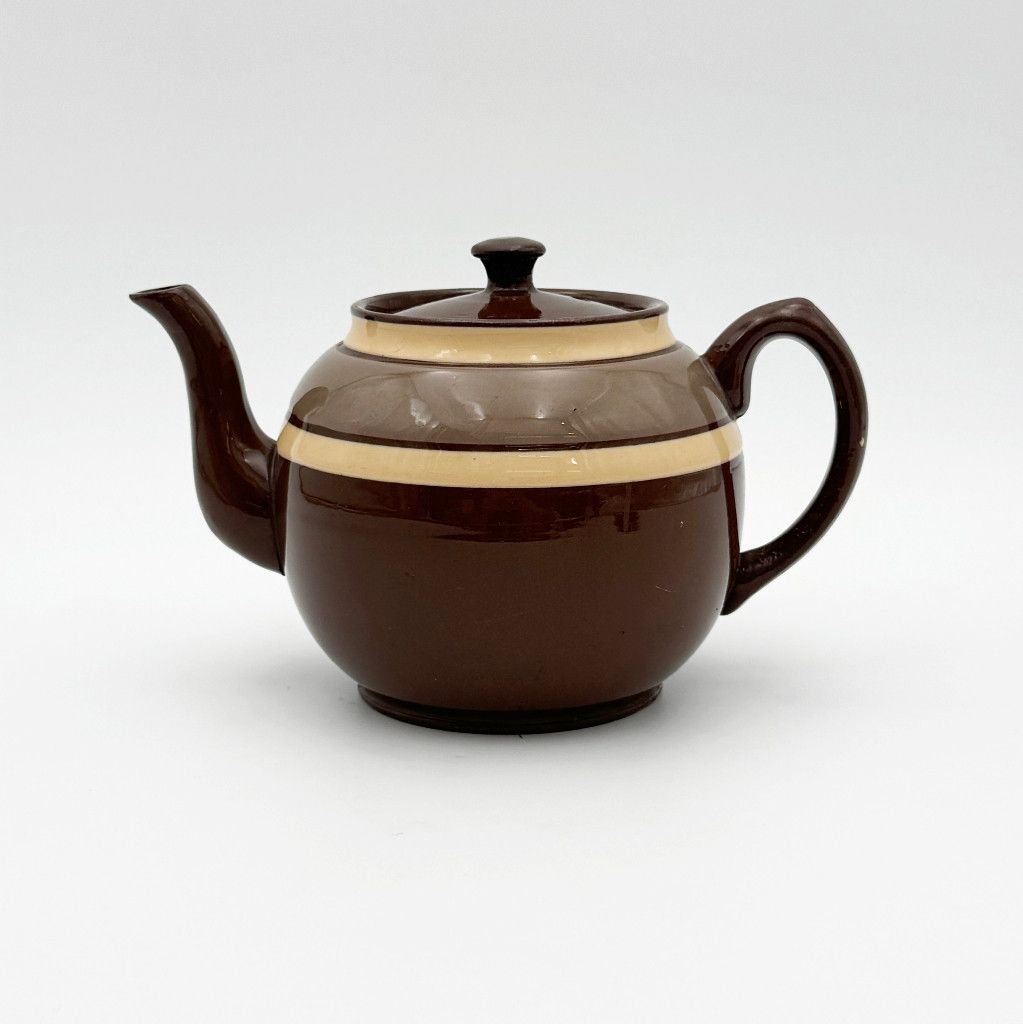 Pottery Tea Pot 茶器 ポット 食器 ティー ポッタリー 陶器 ブラウン 英国 イギリス ビンテージ レトロ モダン 77986