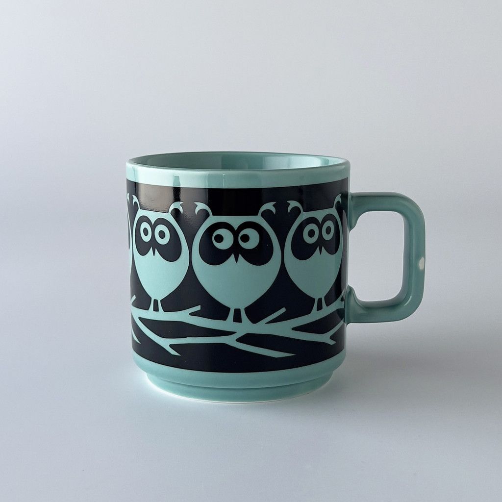 Hornsea マグカップ Owls on Branch Teal ティール イギリス 輸入 ミッドセンチュリー 英国 ホーンジー レトロ おしゃれ 食器 80844