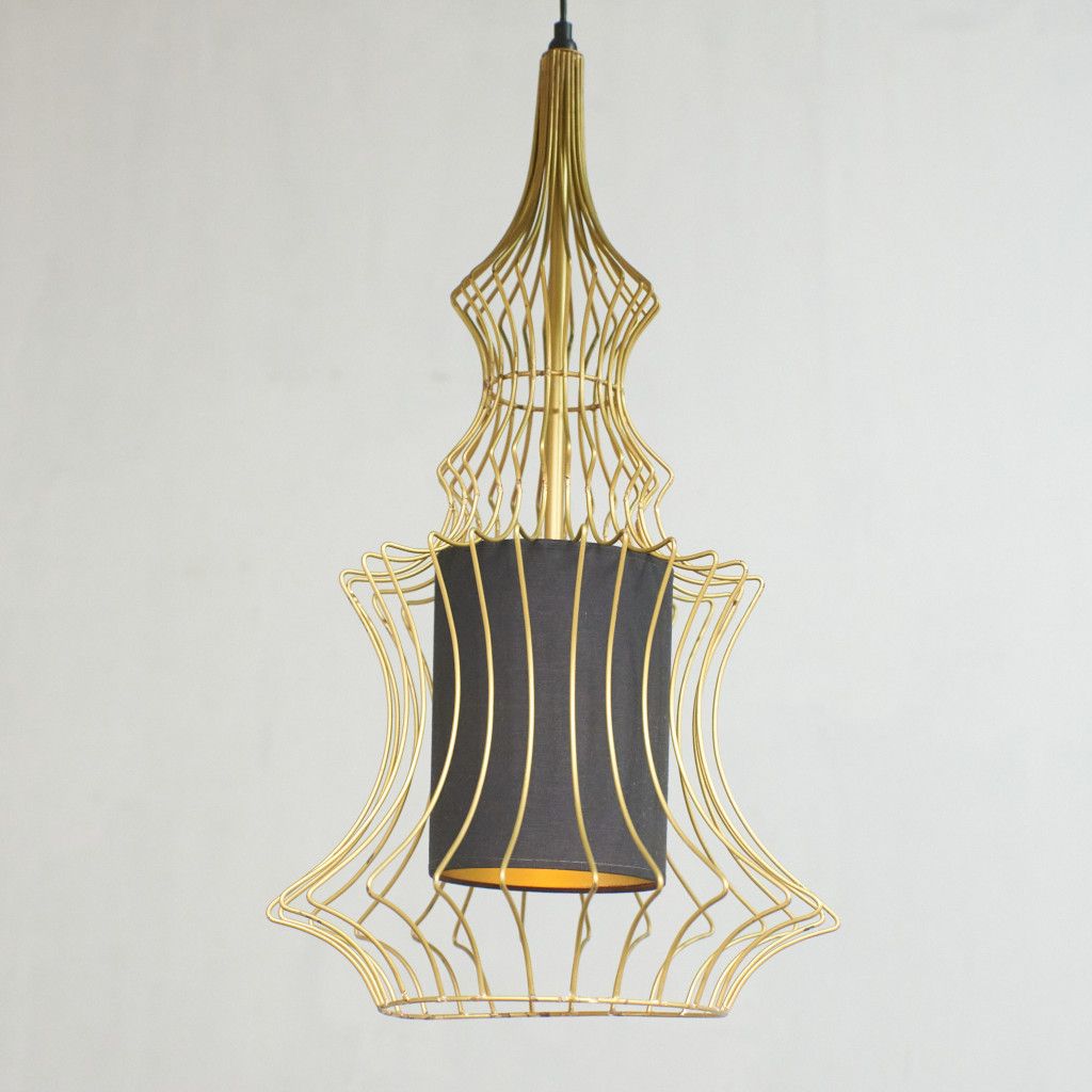フランス Roche Bobois ペンダントライト Cage Doree 天井照明 吊り照明 ワイヤー モダン ディスプレイ ロッシュ ボボア 高級 91544