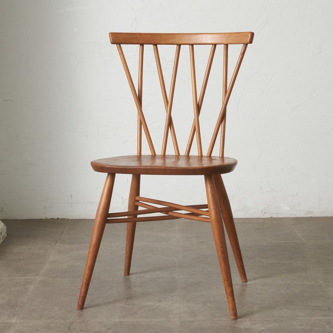 レア ercol ラティスドチェア アーコール 英国 ヴィンテージ クロスバックチェア エックスバックチェア ダイニングチェア 椅子 92635