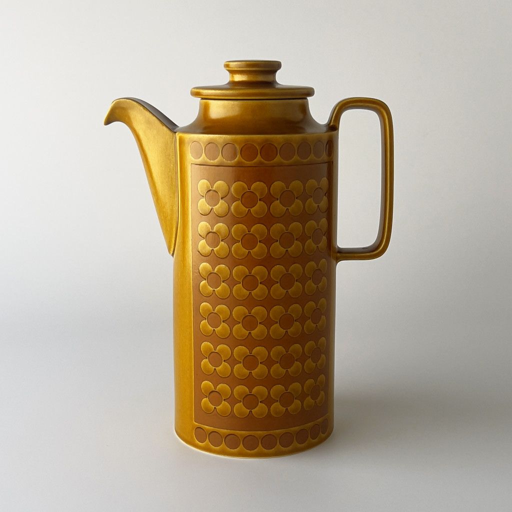 HORNSEA サフラン コーヒーポット 英国 ヴィンテージ 陶器 ホーンジー サフロン Saffron 食器 イギリス モダン ビンテージ 80519｜rocca rocca