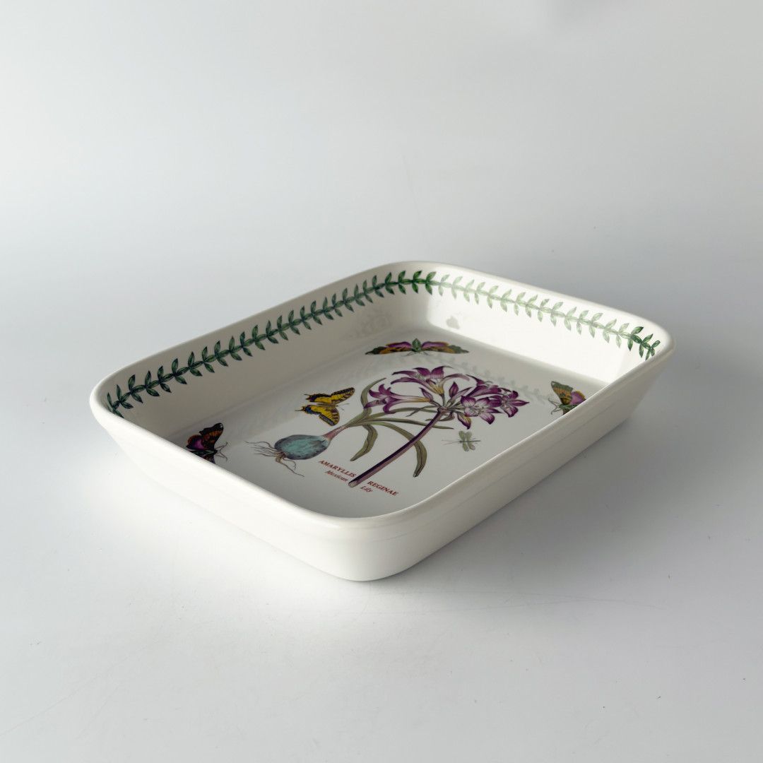 イギリス Portmeirion ボタニックガーデン ラザニアディッシュ プレート 角皿 スクエア 食器 ポートメリオン BOTANIC GARDEN 98180|rocca rocca