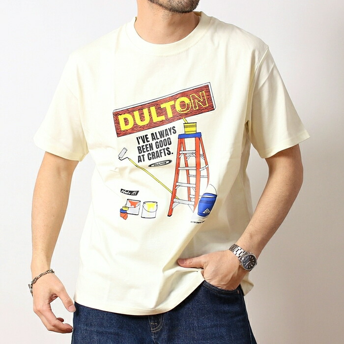 【楽天市場】DULTON ダルトン Tシャツ 半袖 プリントTシャツ 厚手 ブランドロゴ ダルトン君 デザイン ボックスシルエット シンプル おしゃれ  メンズ レディース 雑貨 ブランド カジュアル アメカジ ワーク ヴィンテージ 2024年 春夏 ネイビー 紺 テラコッタ ...