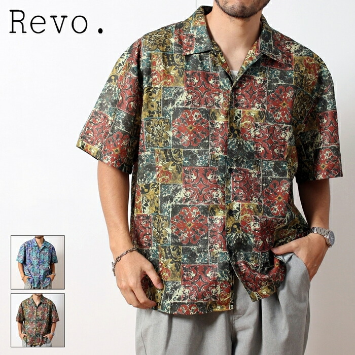 【グッドデザイン】LEFLAH レフラー　半袖シャツ　チェック　美品　刺繍　M 楽天市場】LEFLAH レフラー leaf pattern shirt SSH2022 KHAKI