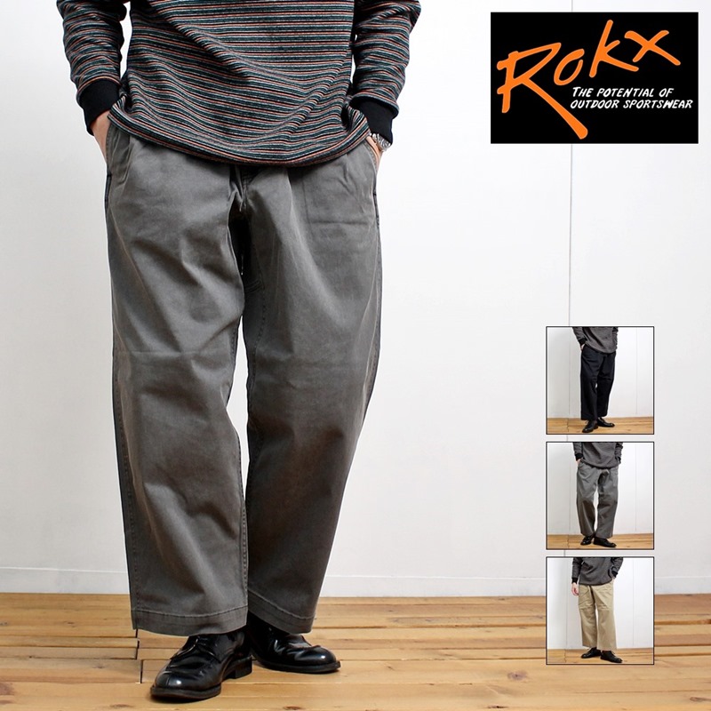 楽天市場】Rokx ロックス MG WIDE PANT エムジー ワイドパンツ メンズ