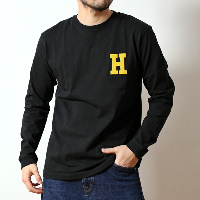 H.Jellyレース付き黒長袖Tシャツ 王冠デザイン