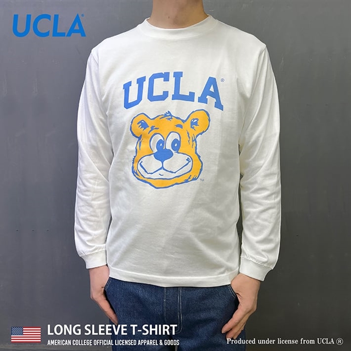 楽天市場】UCLA Tシャツ くま 長袖 ロンTee クルーネック カットソー