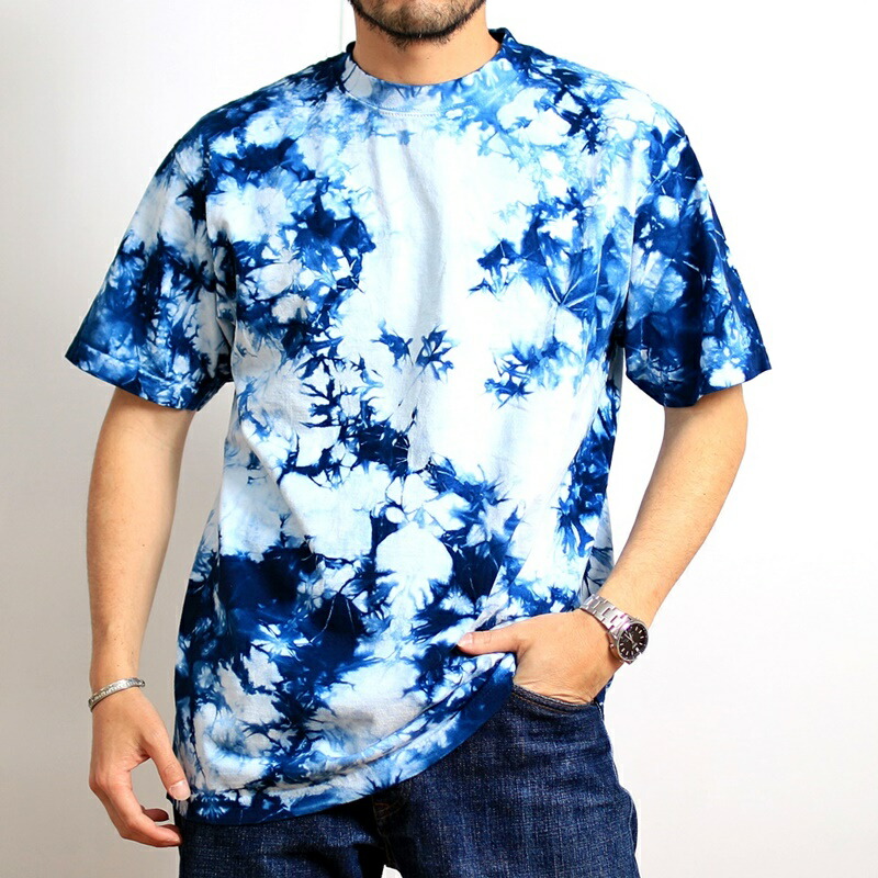 【送料無料】 SHAKA WEAR シャカウェア タイダイ染め Tシャツ ブランド 半袖 ヘヴィーウェイト タイダイ柄 総柄 カットソー  厚手 クルーネック 丸首 USAコットン 大きいサイズ メンズ レディース おしゃれ トレンド カジュアル アメカジ ストリート インポート ...