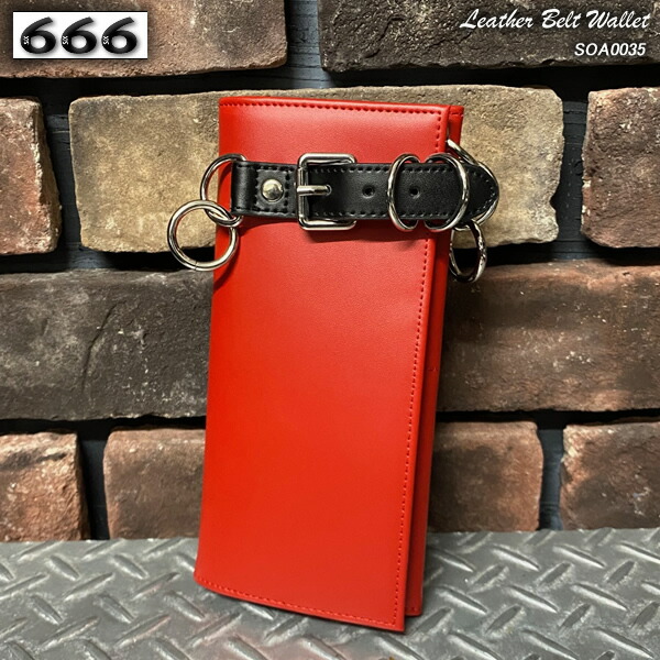 楽天市場】666トリプルシックス◇666 レザー ベルト ウォレット