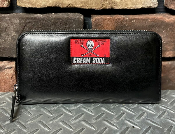 超格安価格 新品 クリームソーダ cream soda 無地財布 黒 black