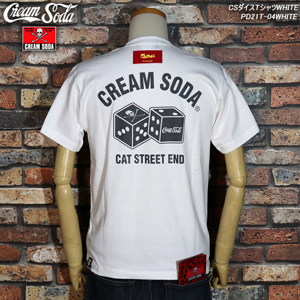 楽天市場】CREAM SODAクリームソーダCSレコードマットＴシャツWHITEPD22T-05WHITE : CREAM SODA SHOP  Garage PARADISE