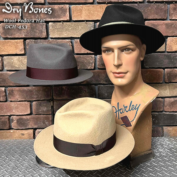 楽天市場】DRY BONESドライボーンズ◇DB Wool Fedora Hat◇◇ウール
