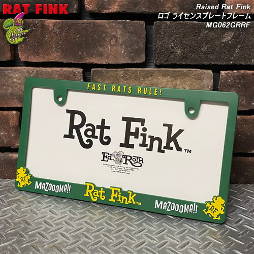 【楽天市場】RAT FINKラットフィンクRaised Rat Fink Face LogoLicense Plate Frameラットフィンク 立体ロゴライセンスプレートフレームMG062BKRF : CREAM SODA SHOP Garage PARADISE