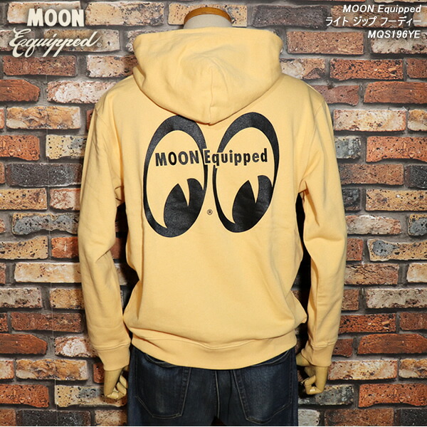 MOON Equipped  ムーンイクイップド ともし火 ジップ フーディー  MQS196YE  アメ車  熱っぽい極点  ヴィンテージカー  カスタム販売店  ハーレー  国産旧車