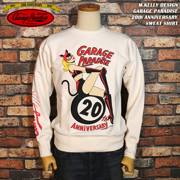 M.KELLY DESIGN GARAGE PARADISE 20th ANNIVERSARY SWEAT SHIRT マシンガンケリーデザイン ガレージパラダイス20周年記念 スウェットシャツ