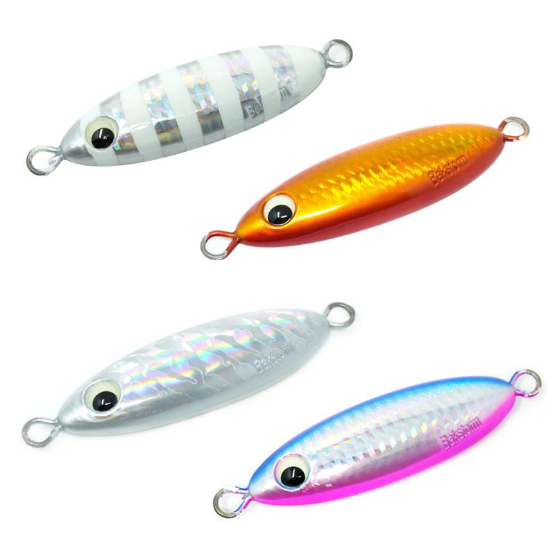 ファットスロースキップジグ A手合い 金属元素ジッグ 100g 150g 200g 250g 300g ルアー 即物的色合い ジッグ ジギング スロージギング ハタ クエ カンパチ 御釣り具 BAKSTORM バク同盟罷工 7色仕掛ける