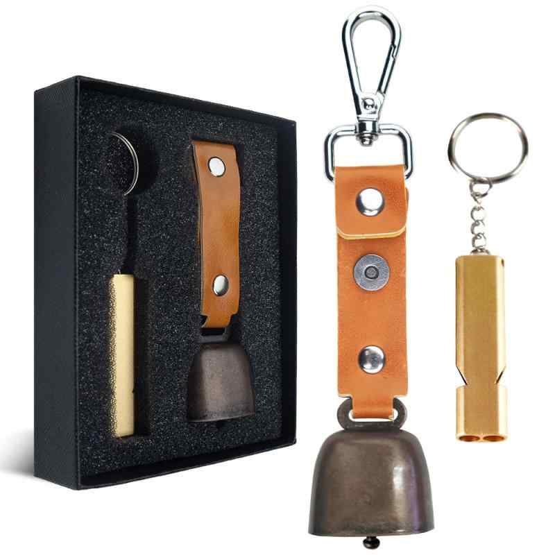 熊鈴 熊よけ鈴 焼付け塗装 熊よけベル 消音機能付き 熊笛 クマよけ笛 熊防止 軽量 熊よけグッズ BEAR BELL 救命ホイッスル山歩き 登山 トレッキング 野生動物よけ 渓流釣り 山菜取り ハイキン画像