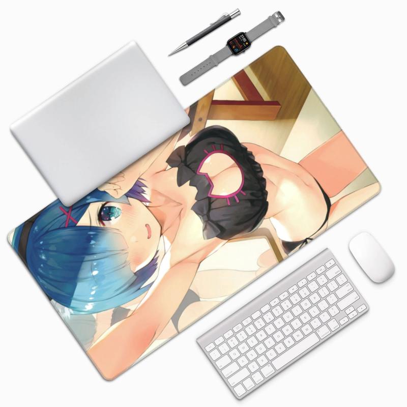 Keviners Mouse Pad レム ラム マウスパッド ゲーミング アニメ 滑り止め 防水 サイズ:40 X 75 X 0.3cm (Re：ゼロから始める異世界生活2)画像