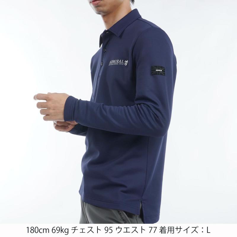 [Admiral] クラシック Admiral GOLF(アドミラル ゴルフ) 裏起毛 ロングスリーブシャツ ADMA482 メンズ