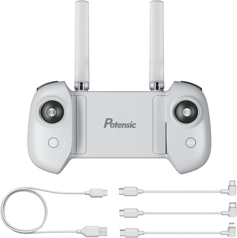 Potensic ATOM SE 送信機本体 1台 + 充電ケーブル 1本 + データ転送ケーブル 3本（3種類ヘッド付き）