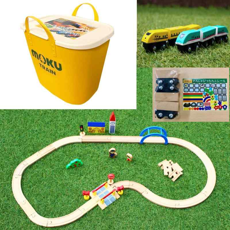 ポポンデッタ mokuTRAIN 木製電車とレールセット スタックストー入り MOK-512|ロックオンショップ