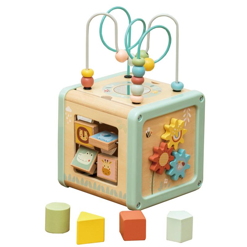 Tooky Toy トゥーキートイ【５in１アクティビティキューブ】知育玩具 木のおもちゃ 赤ちゃん 1歳 2歳 3歳