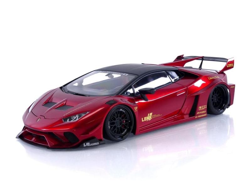 オートアート(AUTOart) AUTOart 1/18 リバティーウォーク LB-シルエット ワークス ランボルギーニ ウラカン GT ハイパー・レッド 完成品|ロックオンショップ