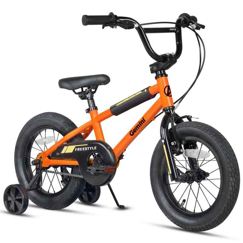 AVASTA(アバスタ)Gemini子供用BMX自転車14・16・18インチ（幅：2.4インチ）かっこいい街乗りキッズバイク 3歳～10歳 幼児小児小学生低学年 男の子女の子 こども乗り練習 キックスタンド 取り外し