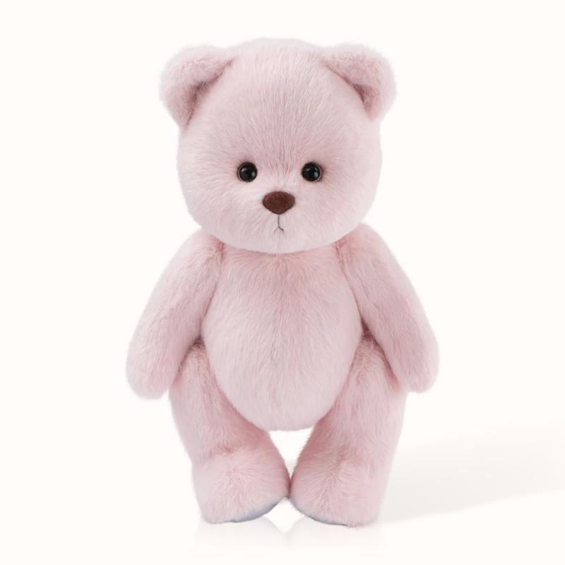 TeddyTales リナベア ハンドメイド ぬいぐるみ スペシャル ロングヘア テディベア くま 手作り Mサイズ ピーチカラー (30cm)