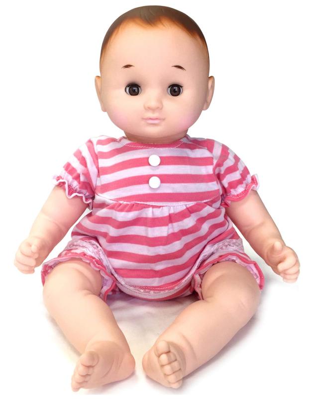 はっぴーわん 赤ちゃん 人形 ベビー のんちゃん 約46cm ピンク 横にすると目が閉じる ぱちぱちタイプ