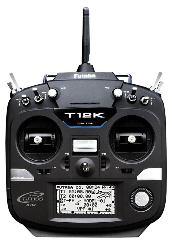 FUTABA 12K ヘリ用送信機単品（MODE2仕様） T-FHSS＆S-FHSS対応 テレメトリー機能搭載 12KH-TX-MD2