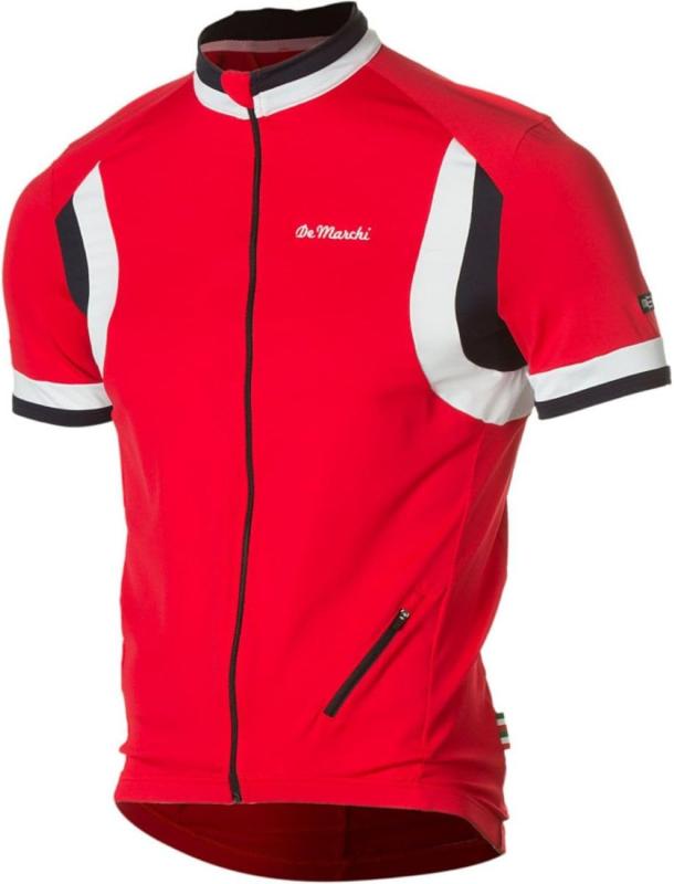 [デマルキ] サイクルジャージ 半袖 メンズ SENTIERO JERSEY センティエロ プルオーバー 赤いこと RED/WHITE/BLUE M大きさ 495MCDMS24161