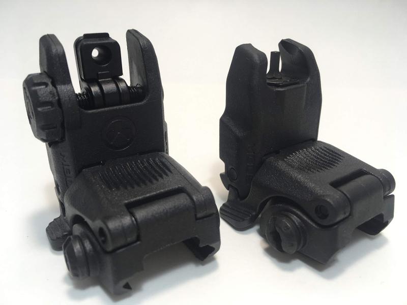 【実物】Magpul (マグプル) MBUS Gen 2 フロント&amp;リア フリップアップサイト (Black) M-4 AR-15｜ロックオンショップ