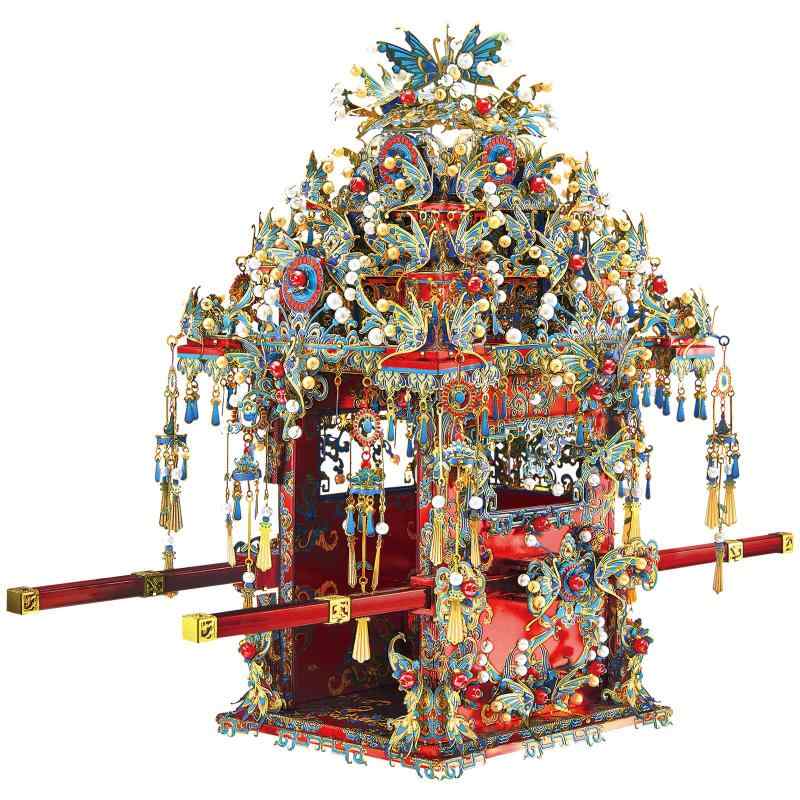 Piececool (ピースクール) 立体パズル 金属製 翠鳥の羽を金属地に貼る伝統工芸 翠鳥羽装飾 3dパズル 組み立て必要 接着剤不要 難易度4つ星 中級者 大人向け コレクション