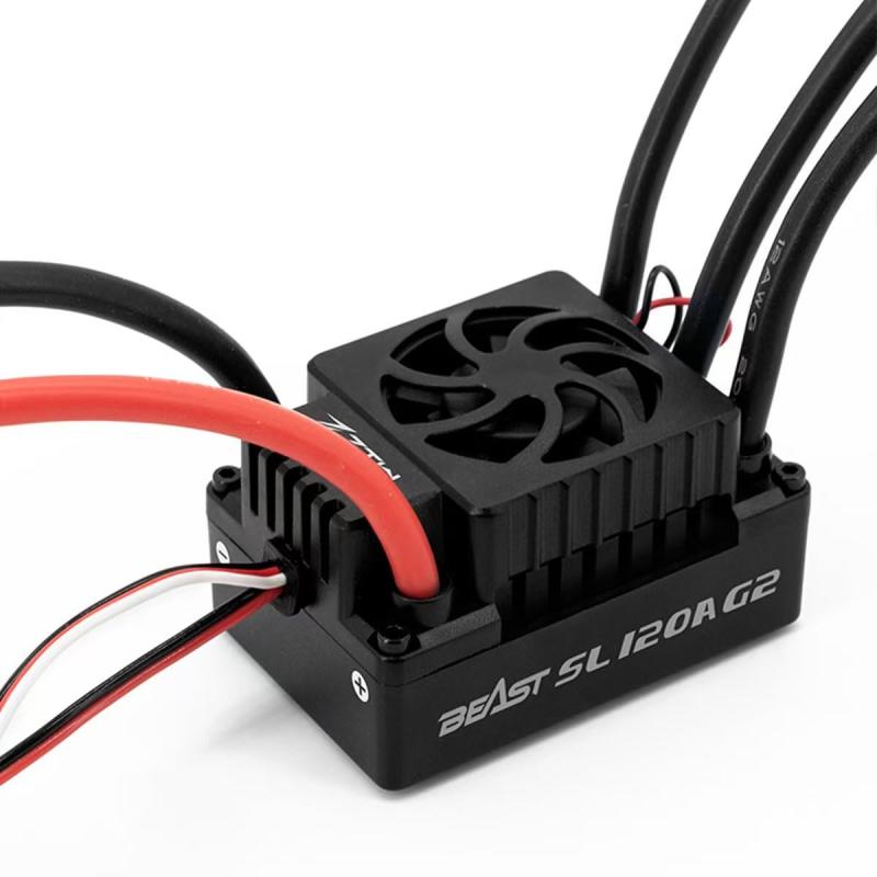 ZTW Beast SL 120A G2 ESC 2-4S センサーレス 防水 ブラシレス用 電調 6V/3A BEC スイッチングBEC内蔵 1/10 モンスタートラック バギー RTR/SCT用
