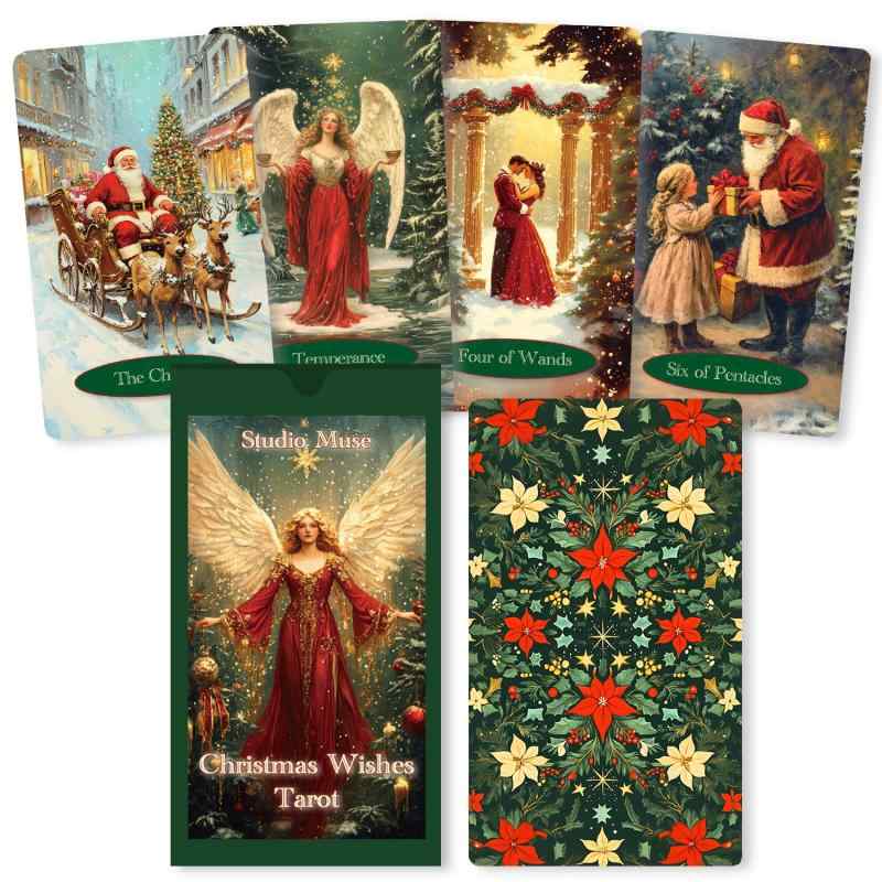 【正規品】 musemuse Christmas Wishes Tarot タロットカード タロット占い 初心者向け クリスマス ウィッシュズ オリジナルボックス入り｜ロックオンショップ