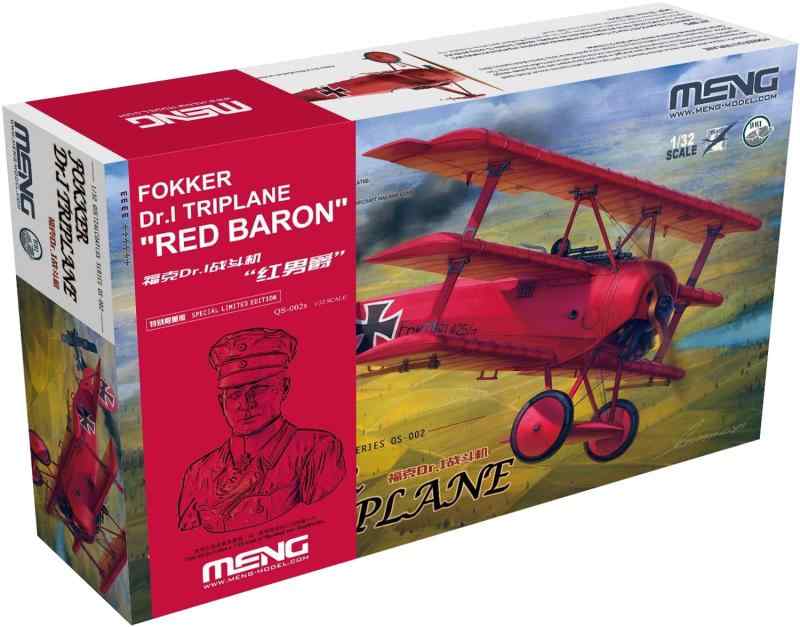 モンモデル 1/32 ドイツ空軍 フォッカー Dr.1 戦闘機 レッド・バロン レジン製胸像フィギュア付 プラモデル (メーカー初回受注生産) MQS-002S｜ロックオンショップ