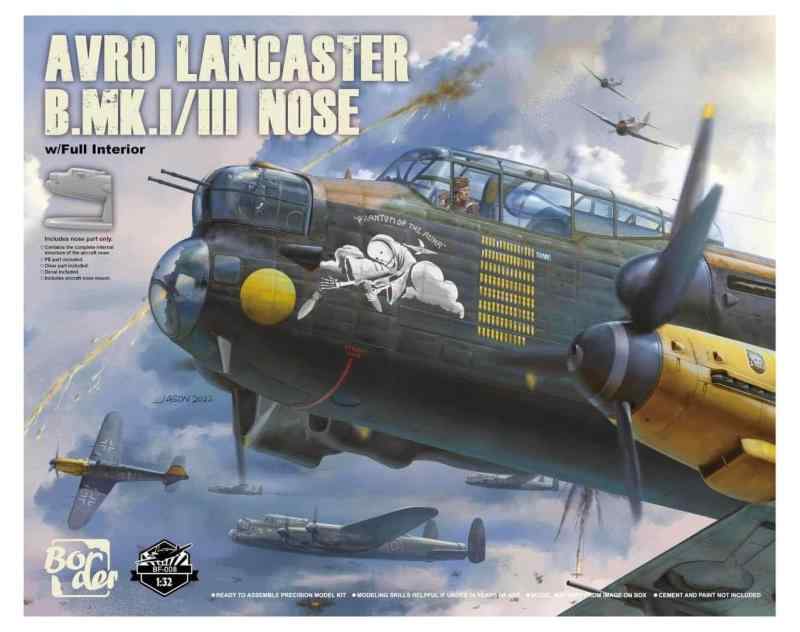 ボーダーモデル 1/32 ドイツ空軍 アブロ ランカスター B.MK I/III ノーズキット w/フルインテリア プラモデル BF008 成型色｜ロックオンショップ