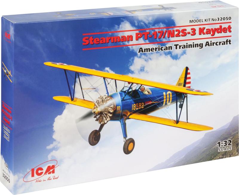 アイシーエム ICM 1/32 アメリカ軍 ステアマン PT-17/N2S-3 ケイデット プラモデル 32050｜ロックオンショップ