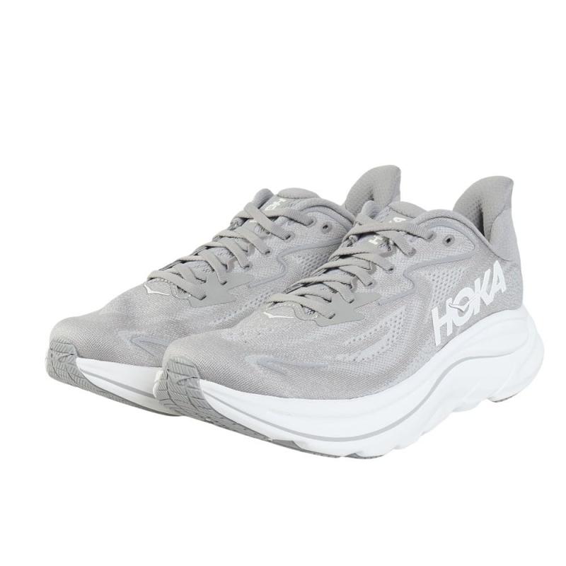 ホカ（HOKA） ランニングシューズ ジョギングシューズ クリフトン 10 グレー 1162030-STLLR スニーカー ラン ウォーク 超軽量 クッション性 通気性（グレー/２７．０/Men's）｜ロックオンショップ