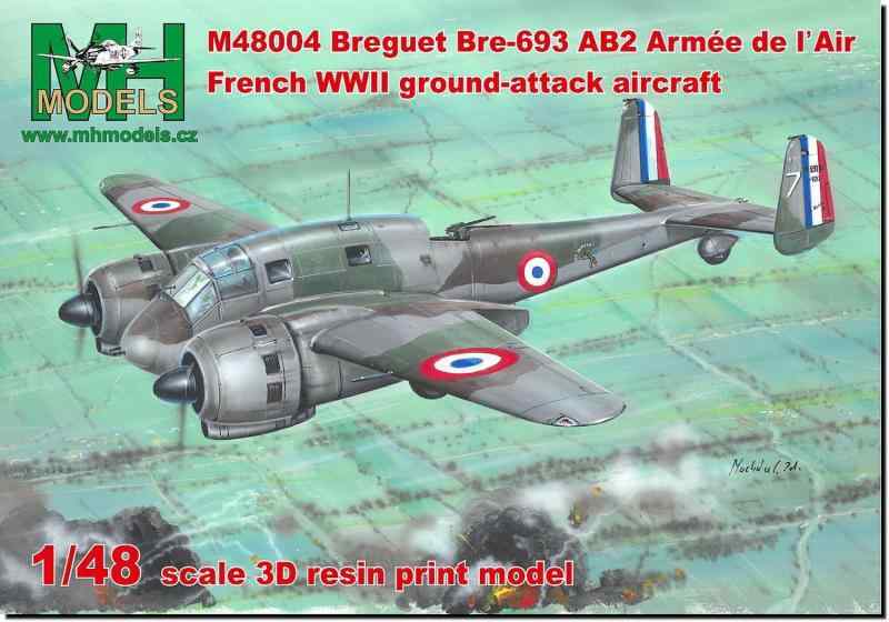 MHモデルズ 1/48 ブレゲー 693AB2 WW2 フランス地上攻撃機 3Dプリンター製キット MHZM48004 (飛行機)｜ロックオンショップ