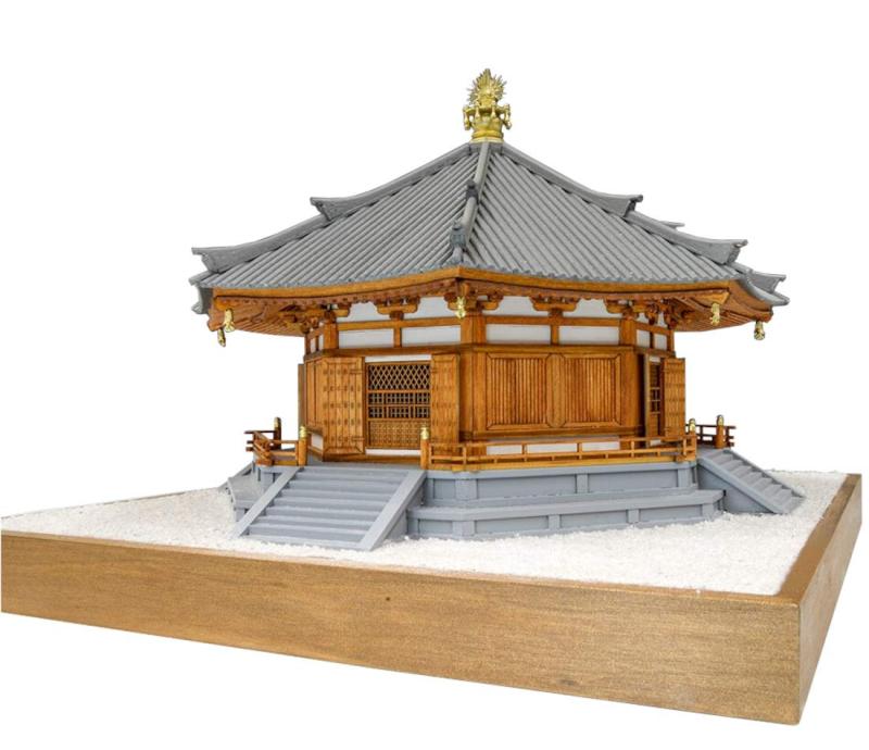ウッディジョー 1/75 法隆寺 夢殿 木製模型 組み立てキット｜ロックオンショップ 27,430円