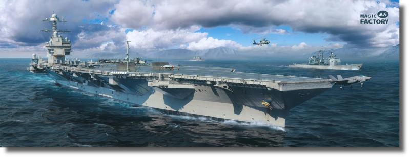 マジックファクトリー(Magic Factory) 1/700 アメリカ ジェラルド・R・フォード級航空母艦 CVN-78 USS ジェラルド・R・フォード アップグレード版 プラモデル MGF6501｜ロックオンショップ