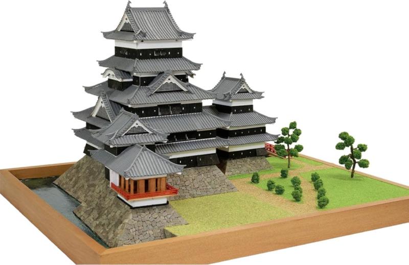 ウッディジョー 1/150 松本城 木製模型 組み立てキット (建物)|ロックオンショップ