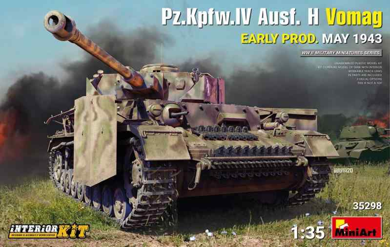 ミニアート 1/35 ドイツ陸軍 4号戦車 H型 Vomag工場製 初期型 1943年5月 フルインテリア 内部再現 プラモデル MA35298｜ロックオンショップ 9,483円