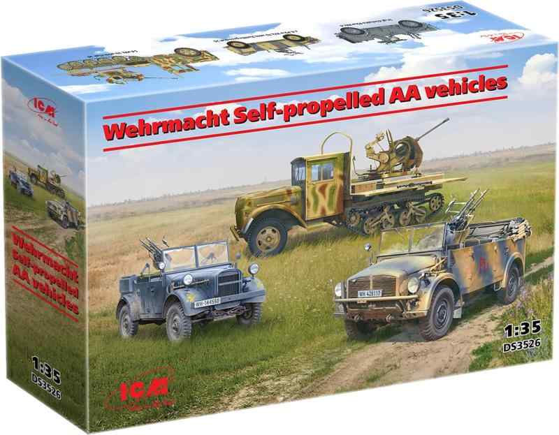 アイシーエム(ICM) 1/35 ドイツ 国防軍 自走対空砲3種セット プラモデル DS3526 (戦闘車両)|ロックオンショップ