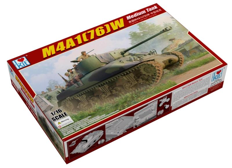 アイラブキット 1/16 M4A1(76)W シャーマン 中戦車 プラモデル ILK61616 (戦車)|ロックオンショップ